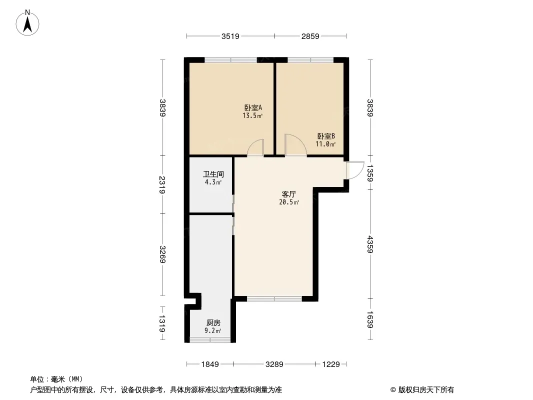 车轮厂专机宿舍户型图