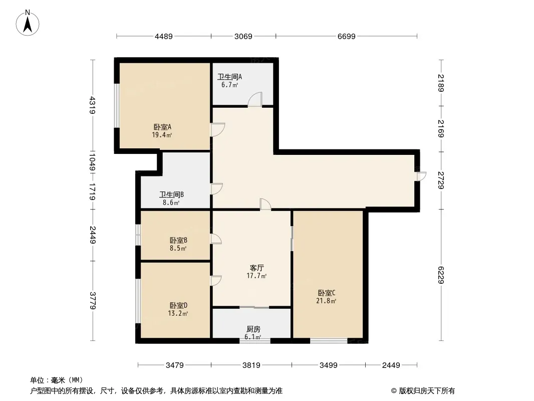 亚泰广场户型图