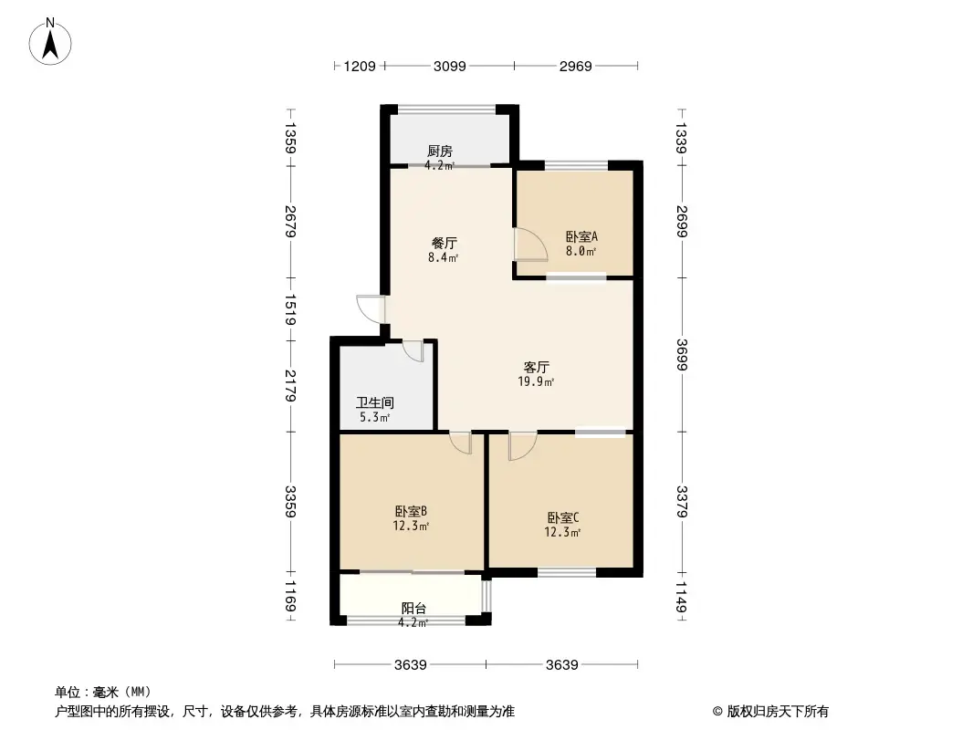 宏伟北小区户型图