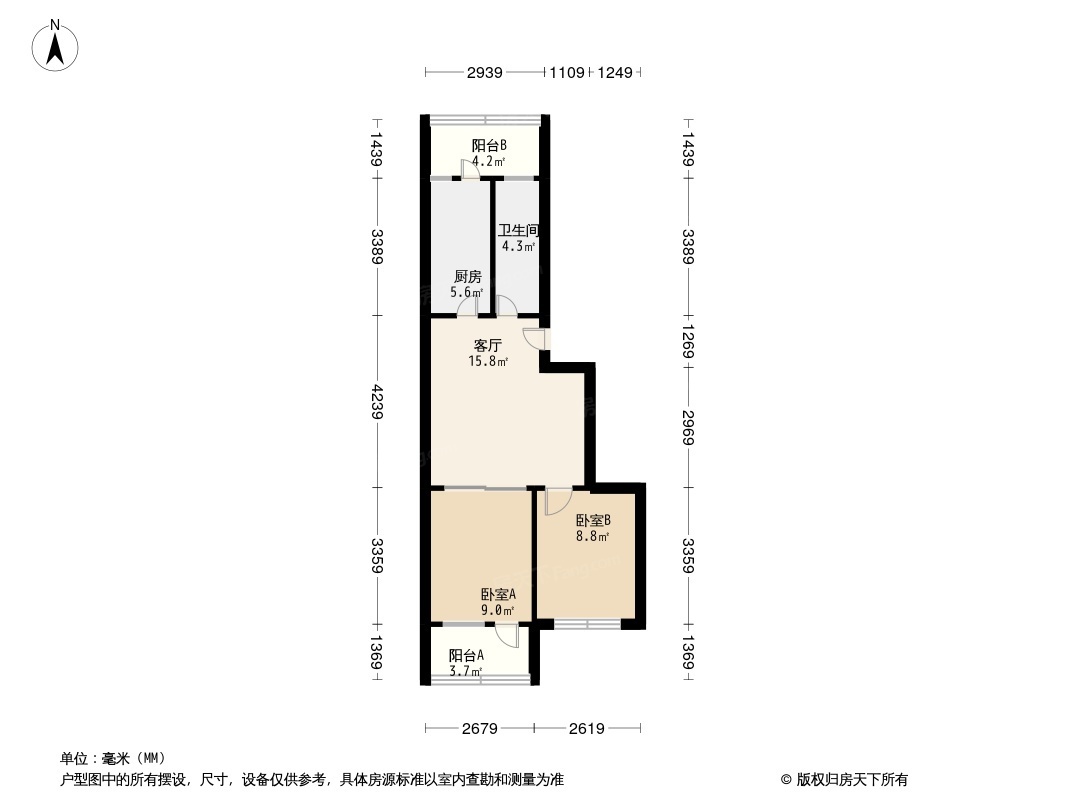 鲁谷74号院户型图