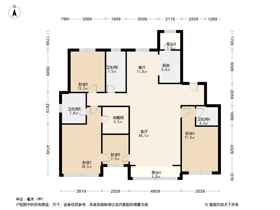 北京城建胜茂傲山户型图