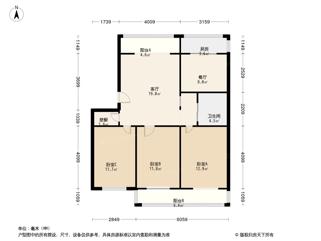 丰润福乐园户型图