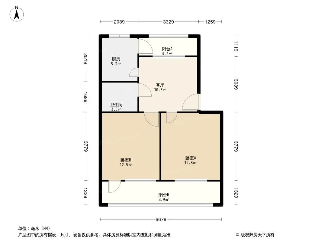 交警支队宿舍(建华大街)户型图