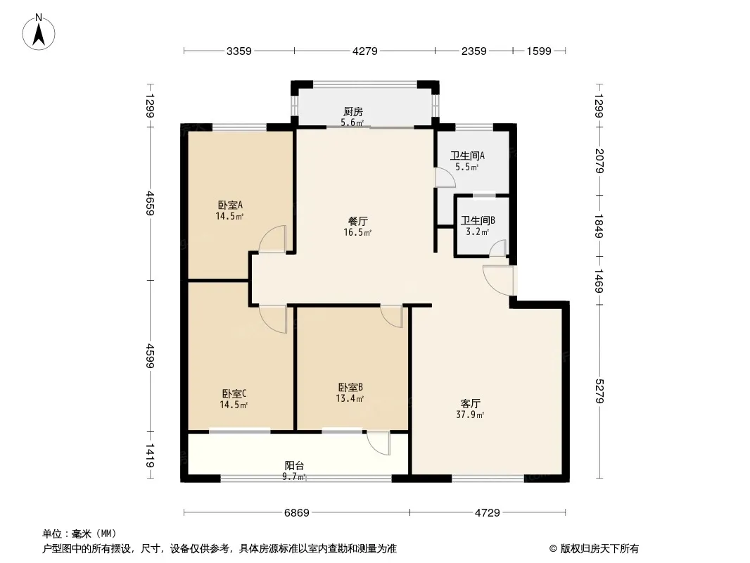 市场中心宿舍户型图