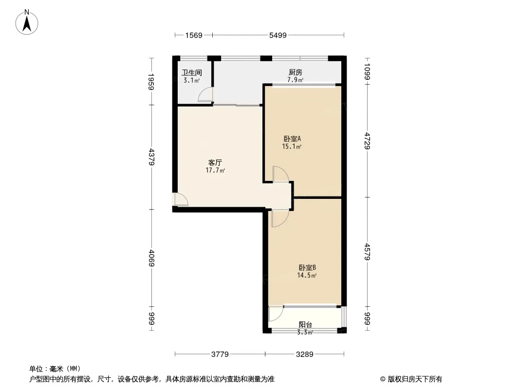 污水处理厂宿舍户型图