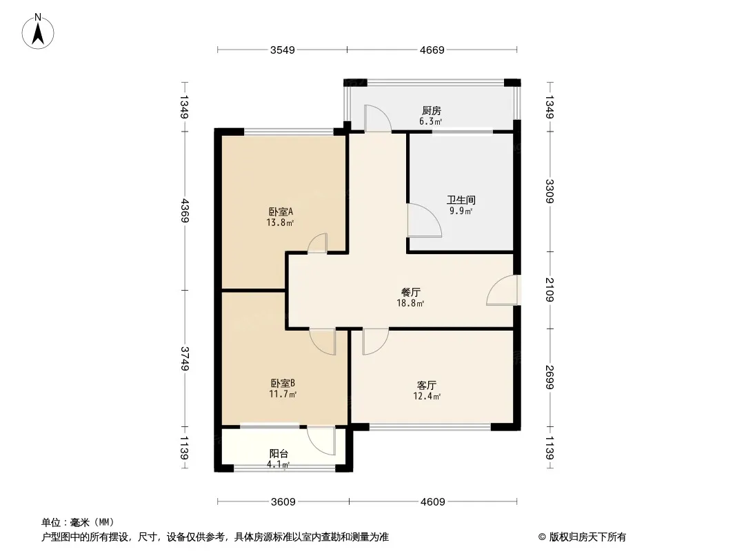食品公司宿舍户型图