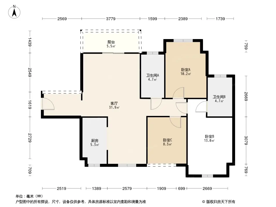 荟峰·峰景豪苑户型图