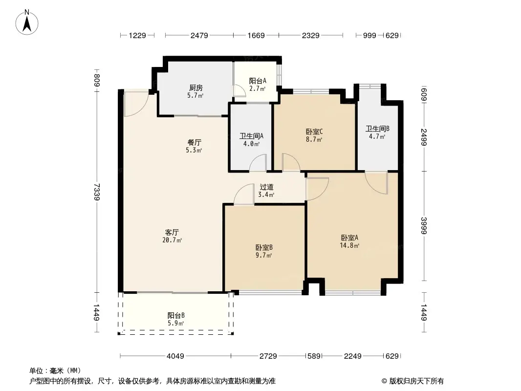 禅城保利香槟花园户型图