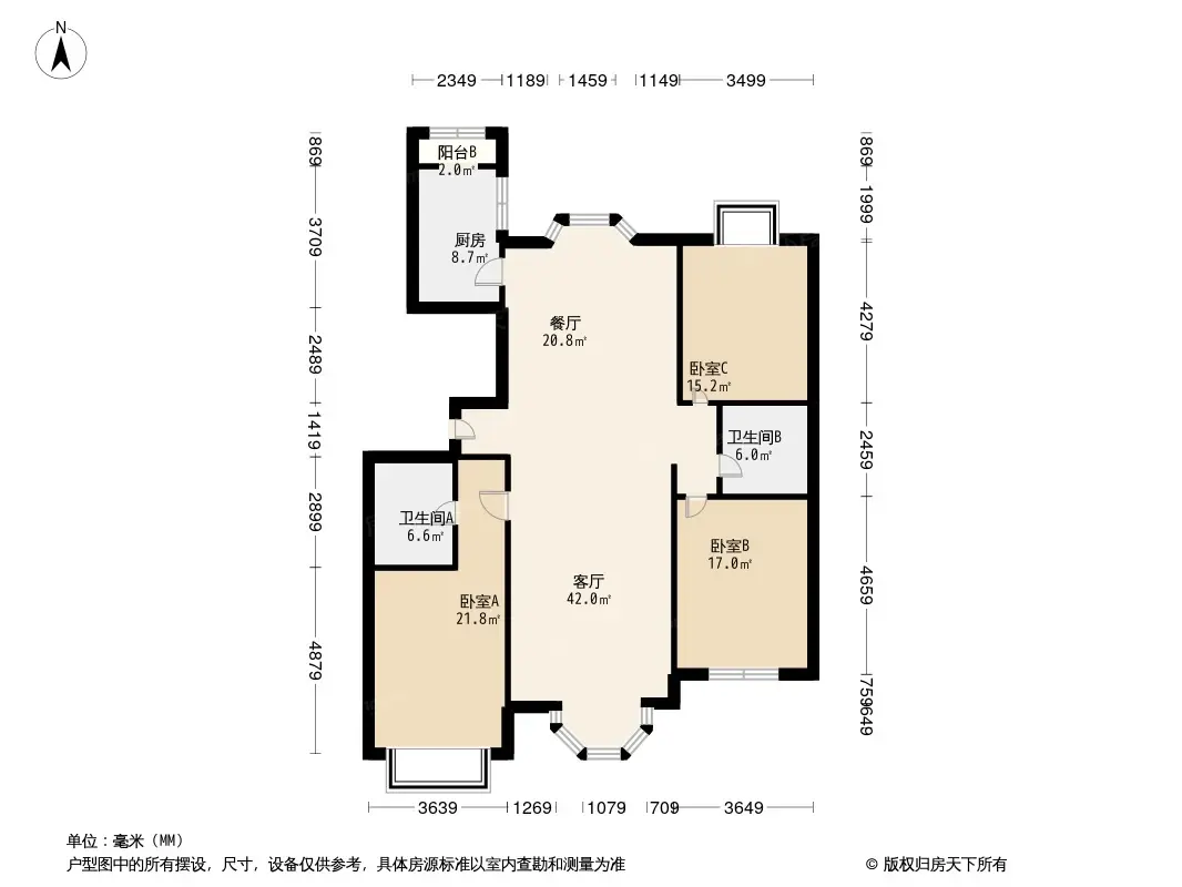 世纪城晴雪园户型图