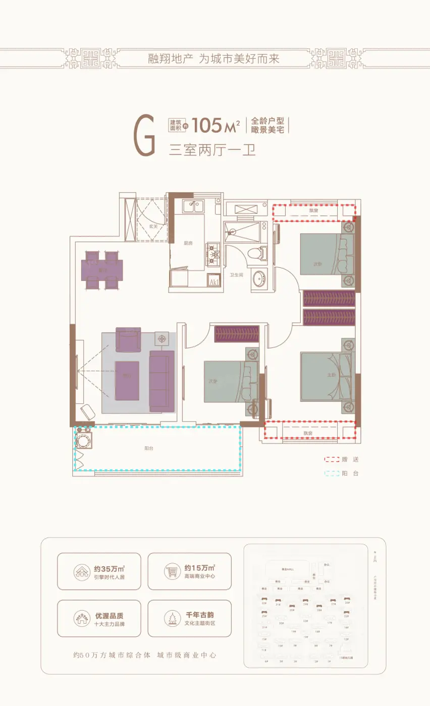 融翔·翔茂中心户型图