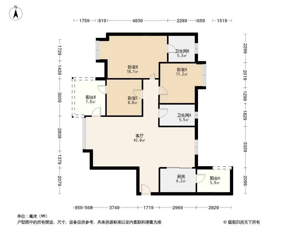龙湖翠微清波A区户型图