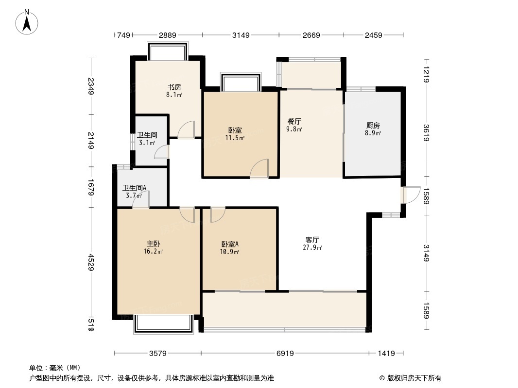 滨江府1913户型图