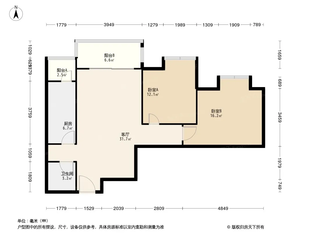 蓝色理想户型图