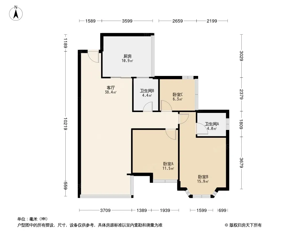 北大资源公园1898户型图