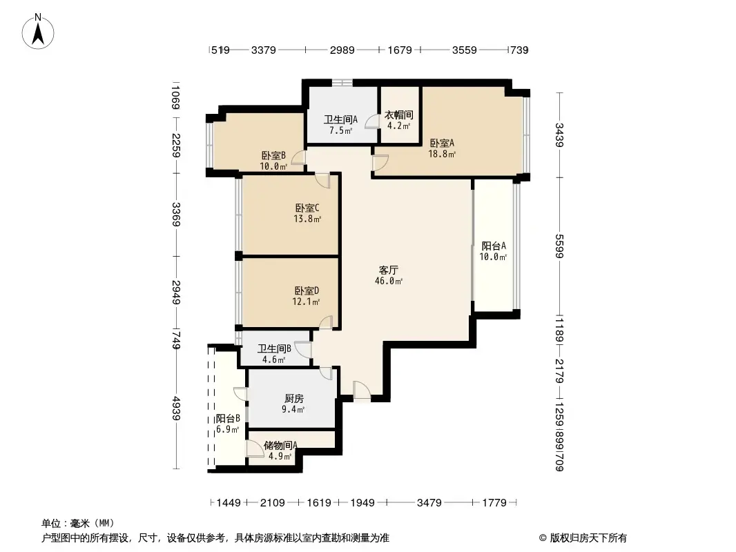 环球汇天誉户型图