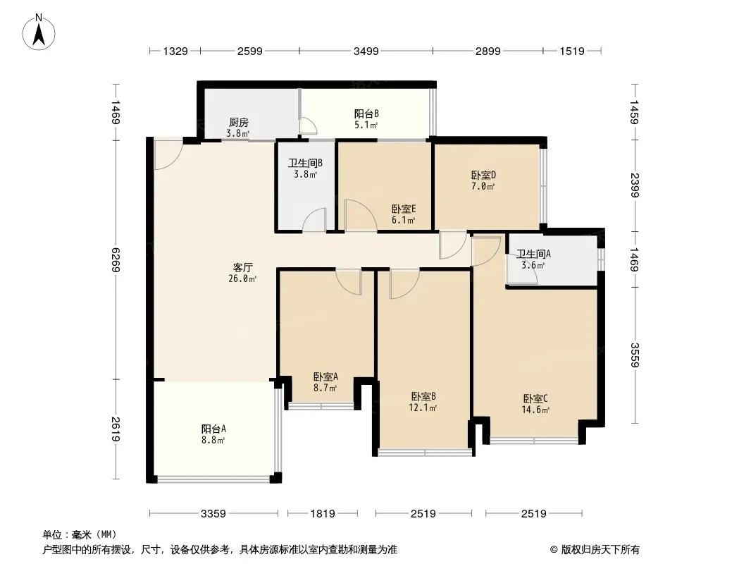 万景峰一期户型图