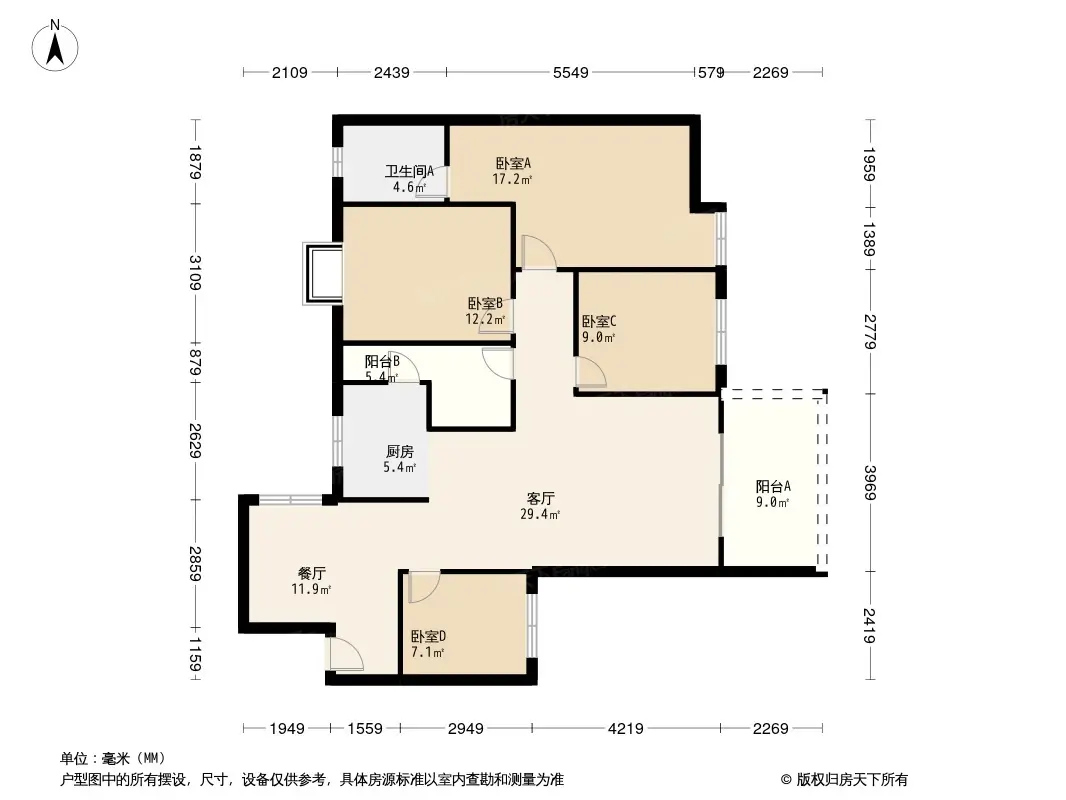 公园榕郡户型图