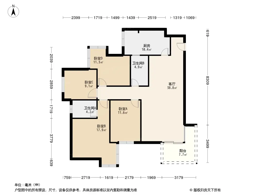 卓锦城六期户型图