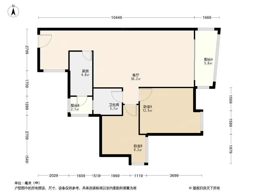 天晨花溪碧户型图