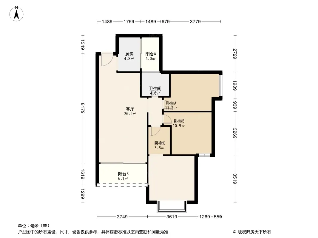 东苑小区F户型图