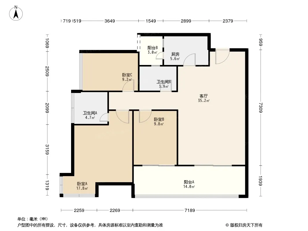 西班牙森林户型图
