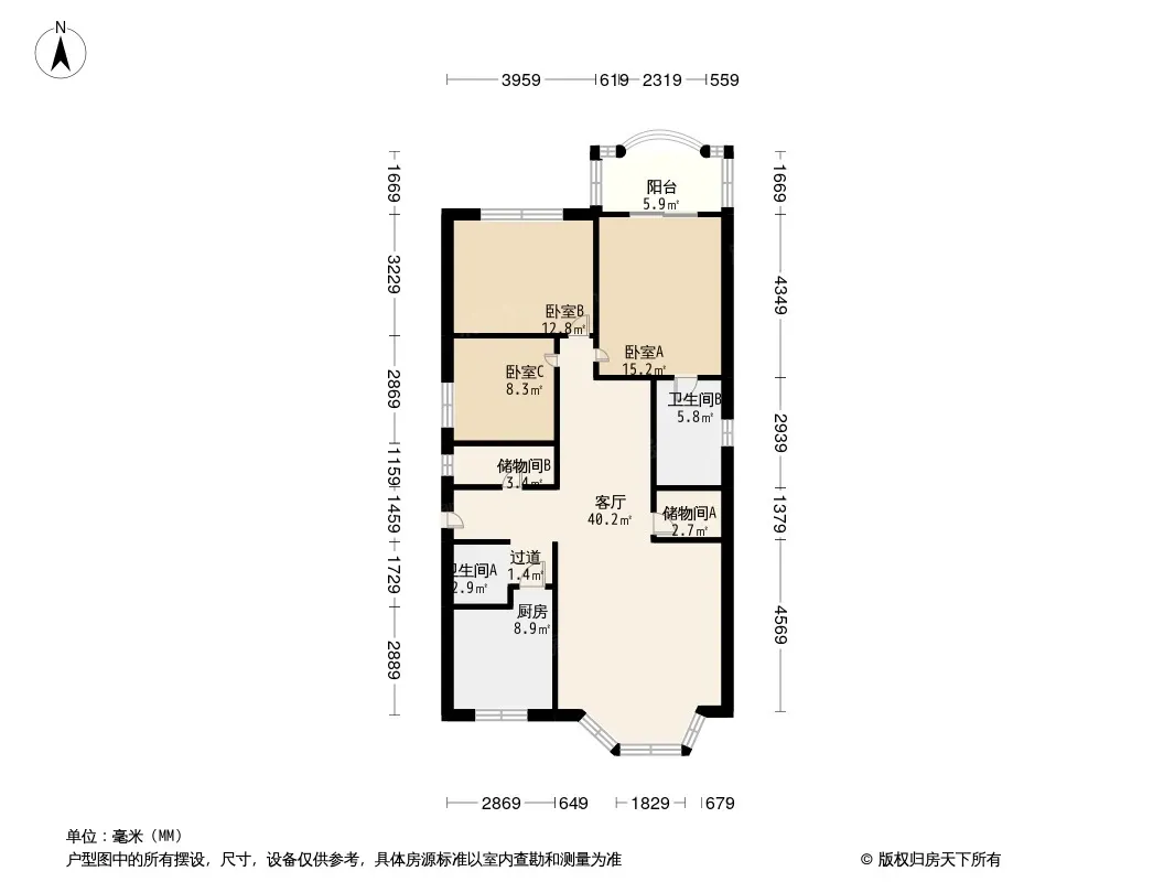 金房苑月圆户型图