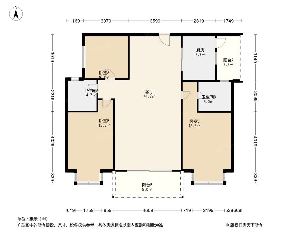 一里阳光公寓户型图