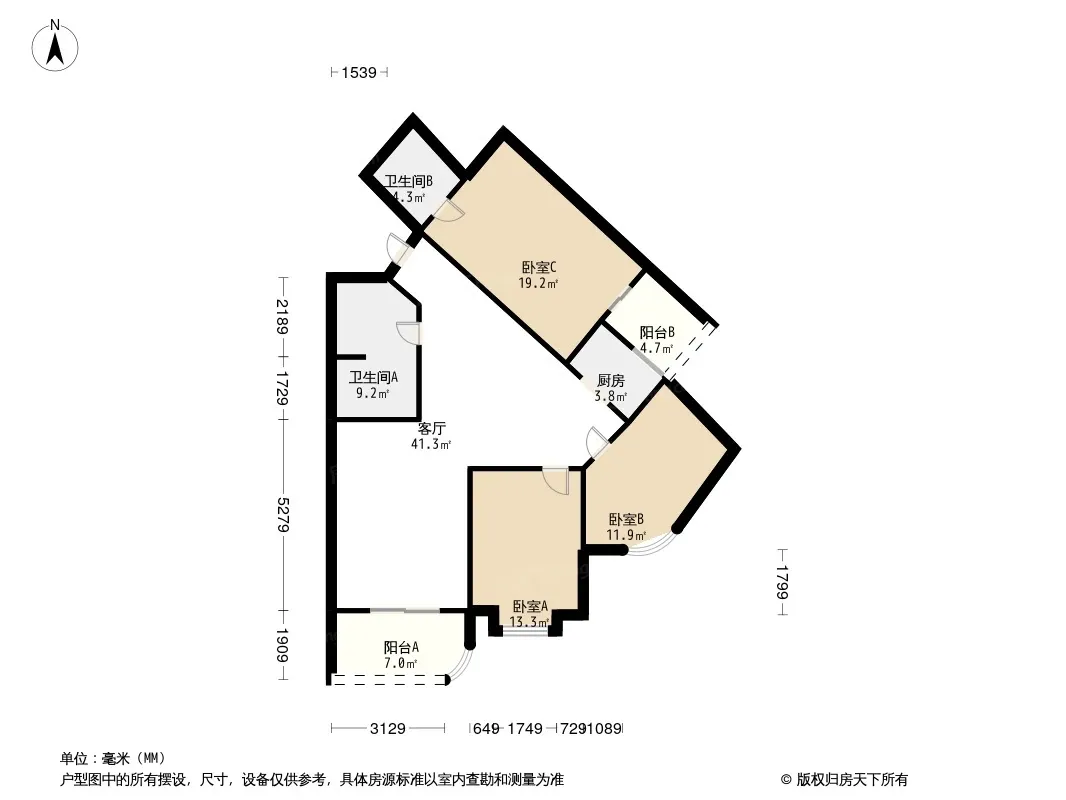 国栋南园五星城户型图