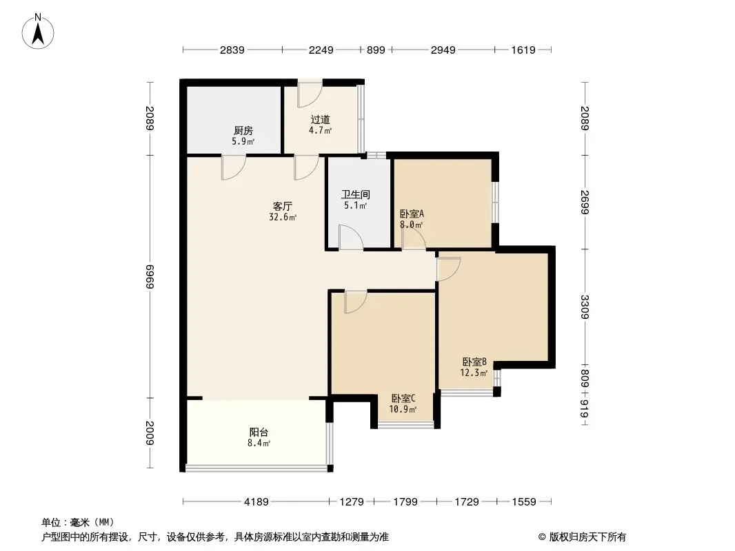 东山河畔户型图