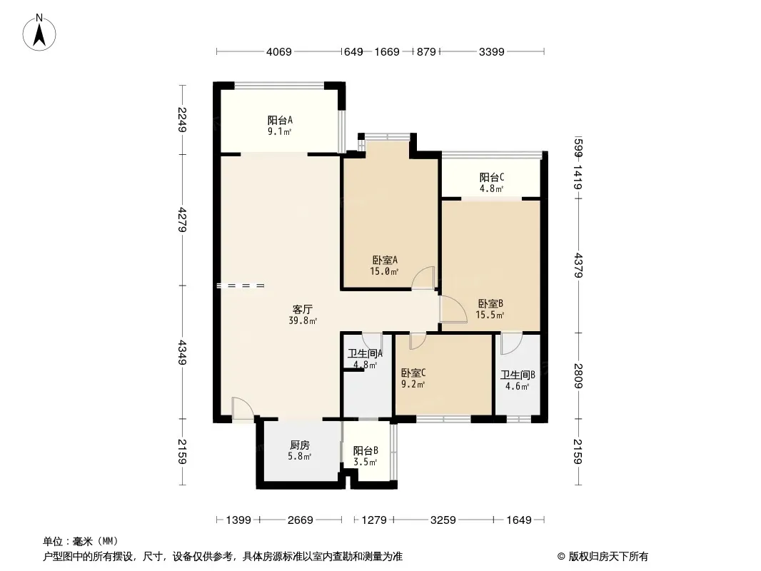 水岸花汀户型图