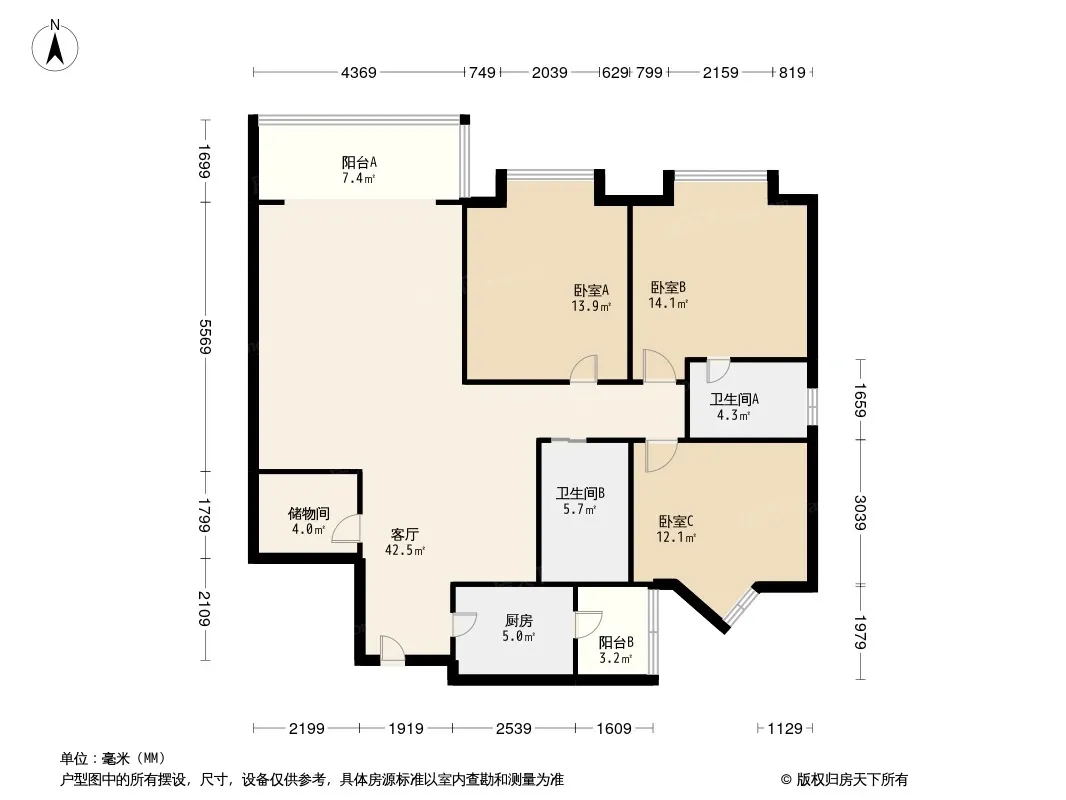 朝阳公寓户型图