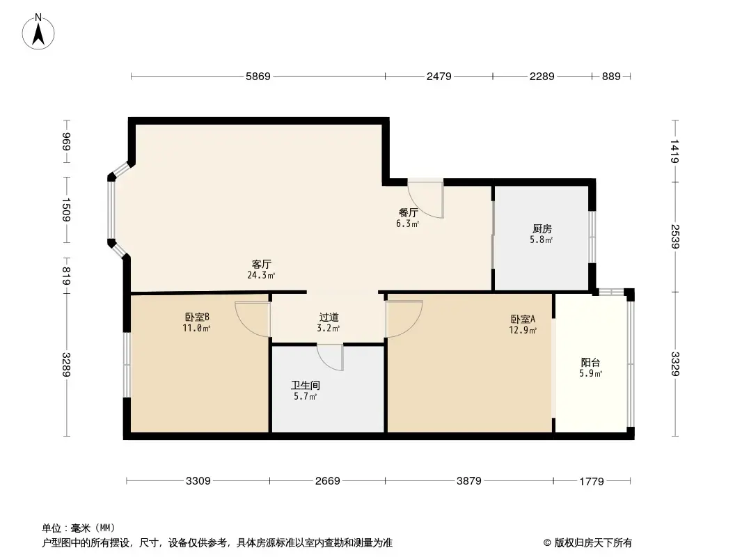 锦电苑户型图