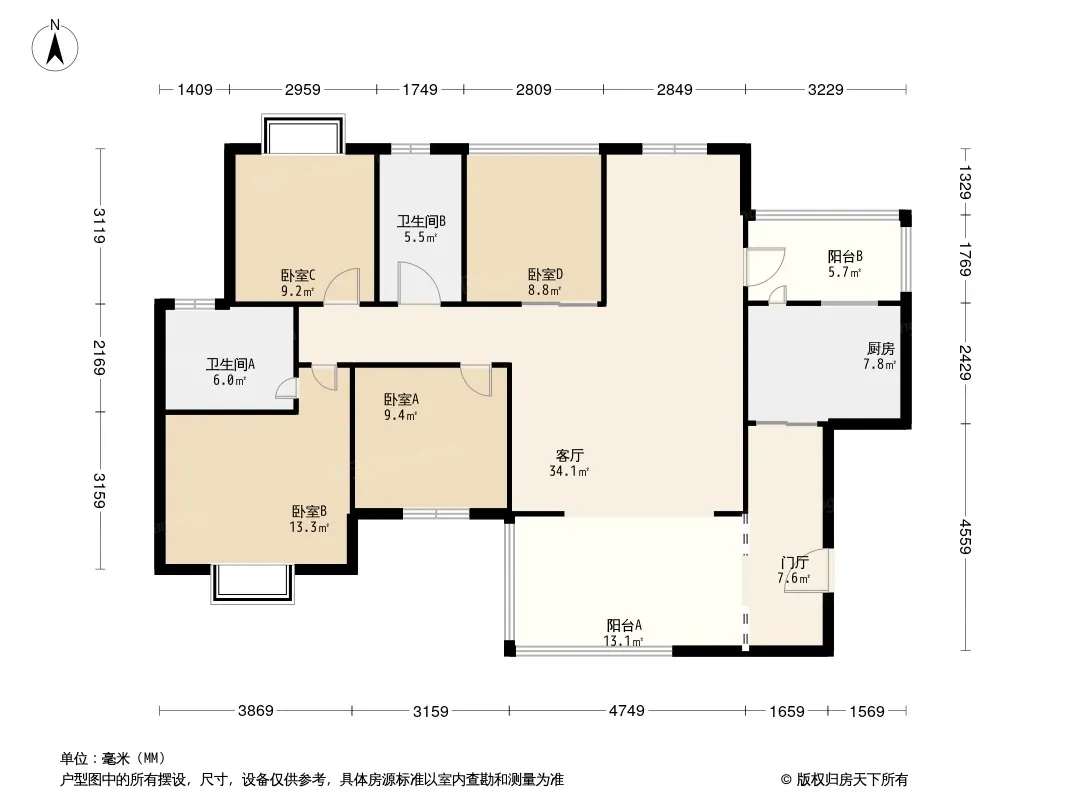 北新润苑一期户型图