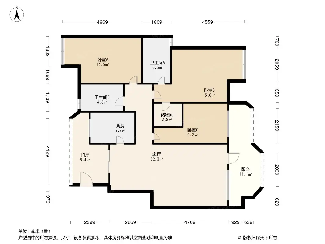 心怡中丝园户型图