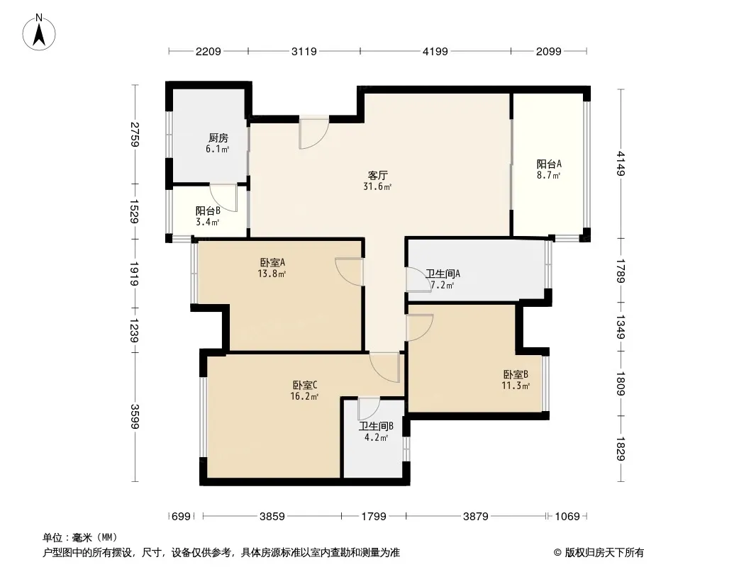 天立香缇华府户型图