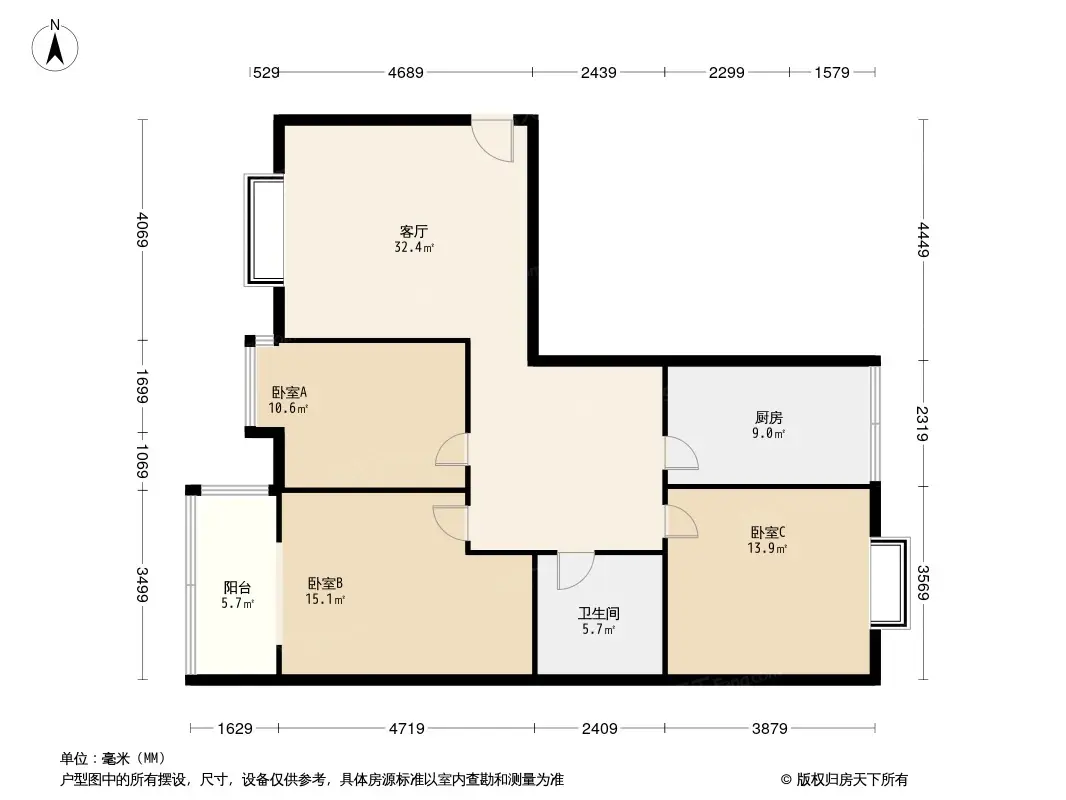 十里彩云间户型图