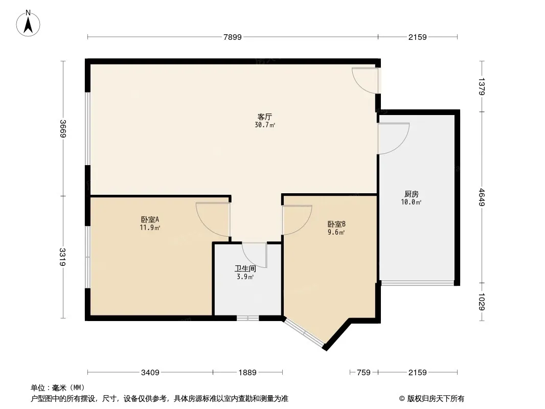 东方阳光城B区户型图
