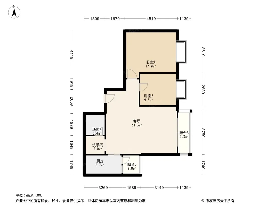 滨河丽景户型图