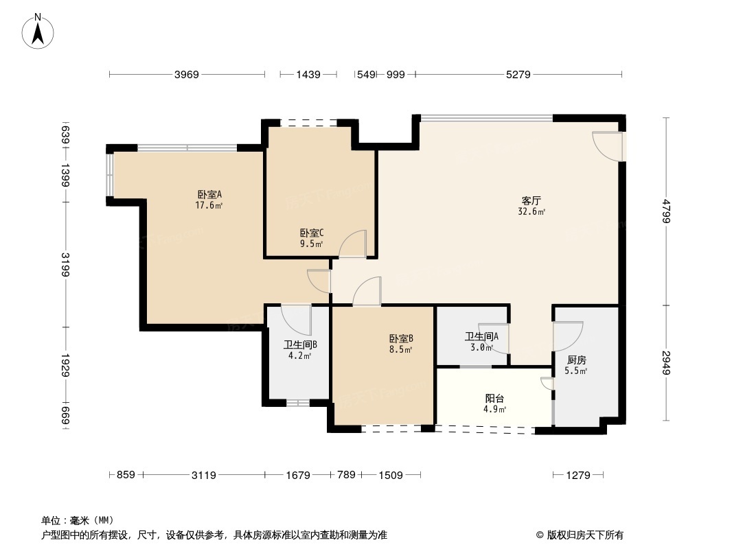 保利公园198·观岭台户型图