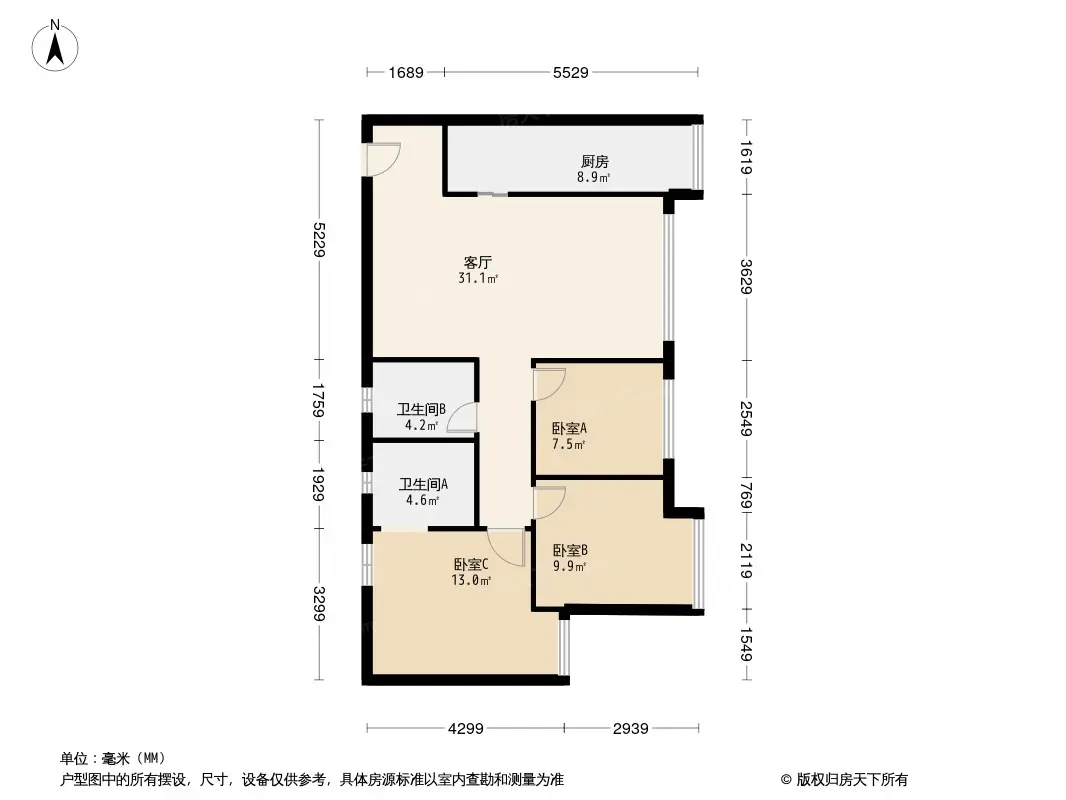 中港悦蓉府户型图