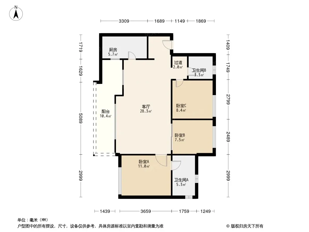 万科金域缇香户型图