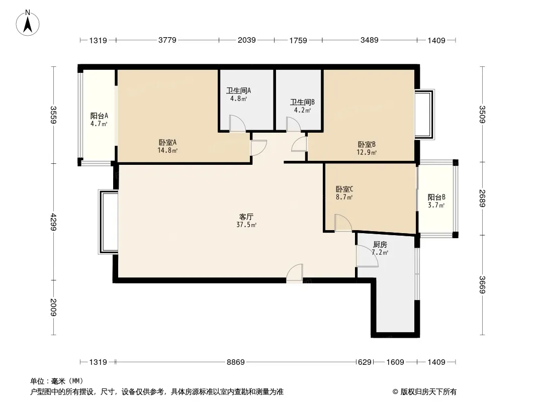 百佳庭院户型图