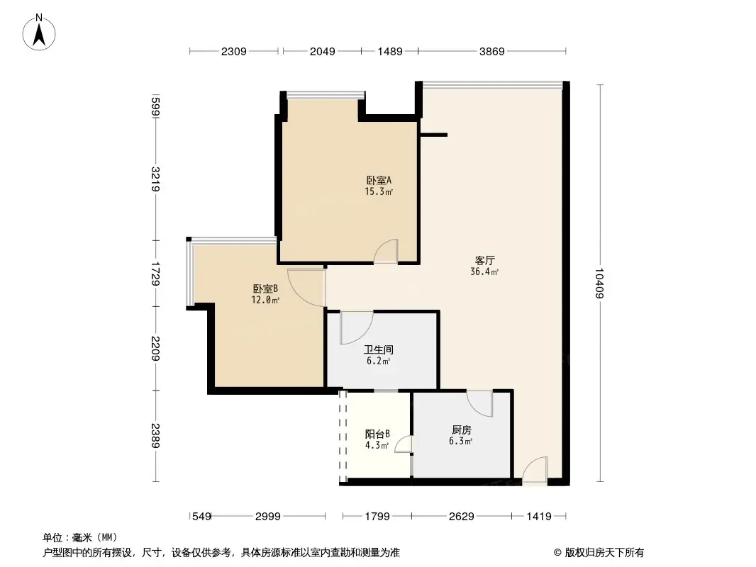 致瑞雅苑A区户型图