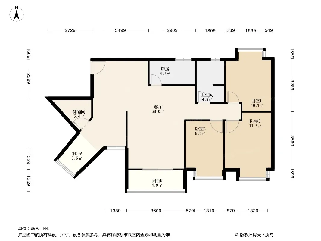时代锦翠户型图