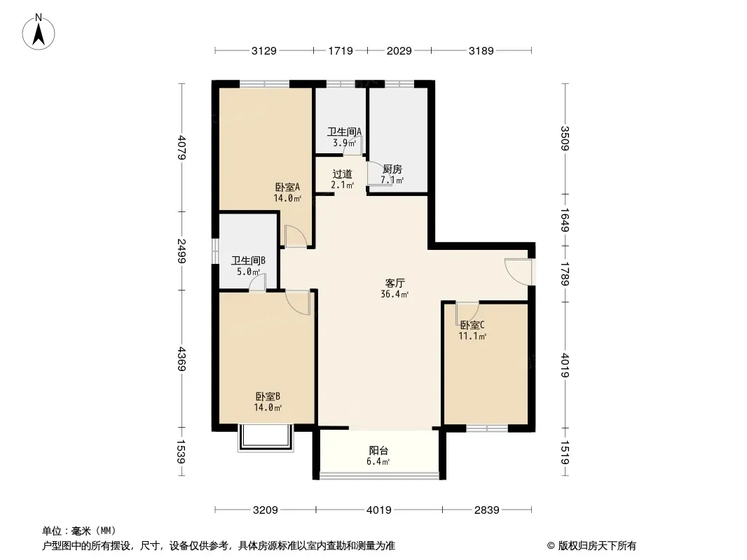 汇伦住宅户型图
