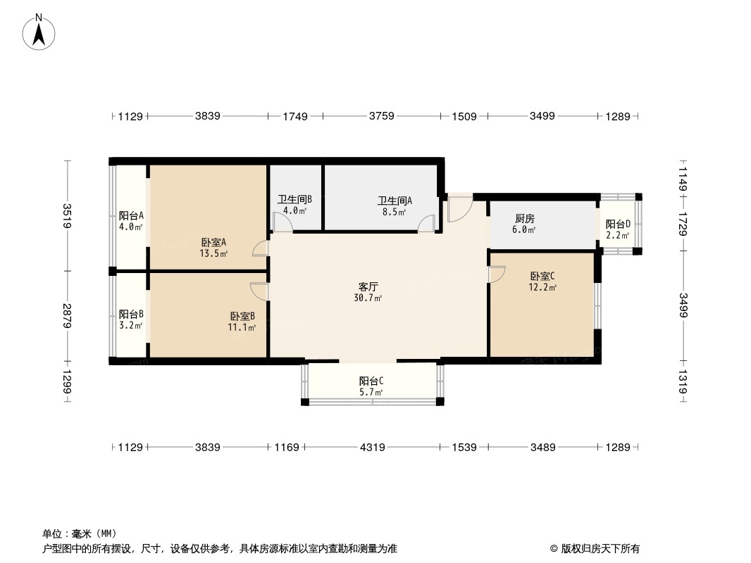 兴房东里户型图