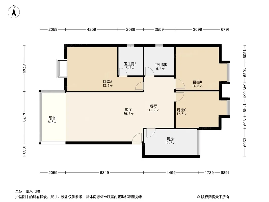 三里风物户型图
