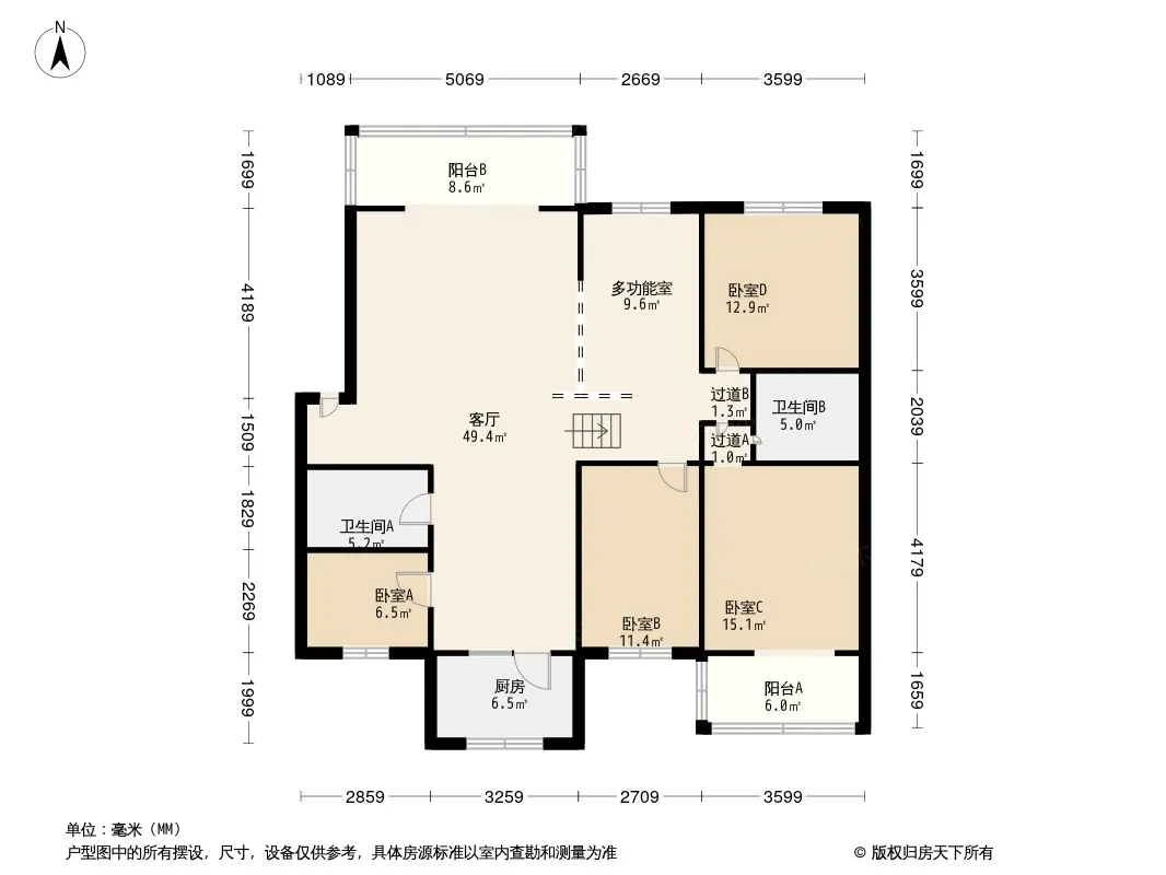 中鹏花园A区户型图