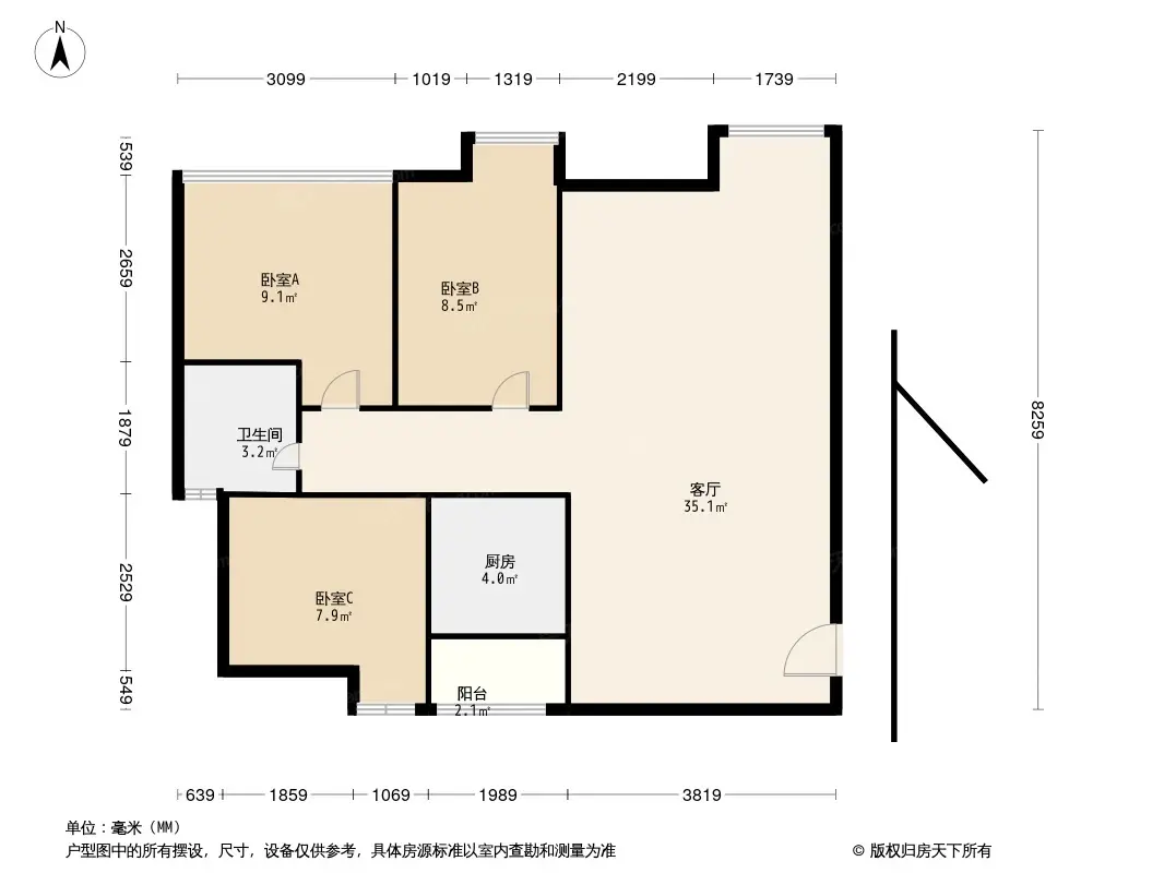 富临理宫户型图