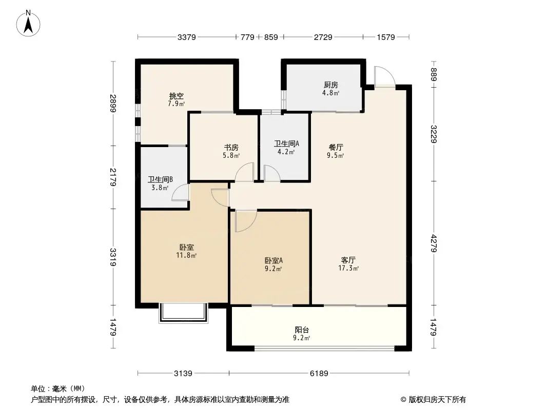 禹洲朗玥府户型图